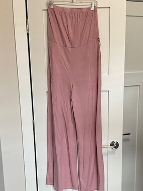 Go Couture Wide-Leg Jumpsuit in Rose Pink
